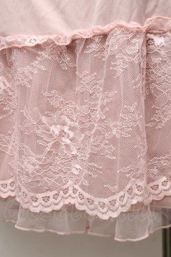 画像3: axes femme / 繊細レースミディ丈ペチスカート M ピンク S-26-01-28-047-AX-SK-TE-ZS