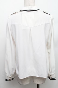 画像2: Amavel / Divine Knight ダブルボタンブラウス  白 S-26-01-28-005-CA-BL-HR-ZS