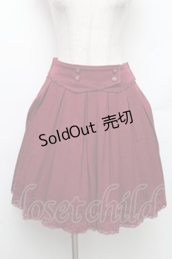 画像1: axes femme / カマーベルト風プリーツスカート  ワイン S-26-01-28-051-AX-SK-HR-ZS