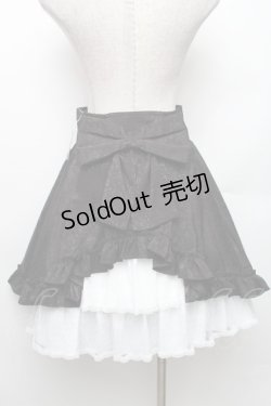 画像2: Secret Honey / 薔薇ジャガードリボンスカート  黒ｘ白 S-26-01-28-054-CA-SK-HR-ZS