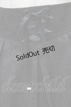 画像4: Secret Honey / 薔薇ジャガードリボンスカート  黒ｘ白 S-26-01-28-054-CA-SK-HR-ZS