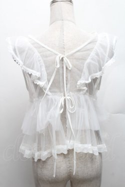 画像2: axes femme / 前後2wayチュールビスチェ F 白 S-26-01-28-001-AX-TO-TE-ZS