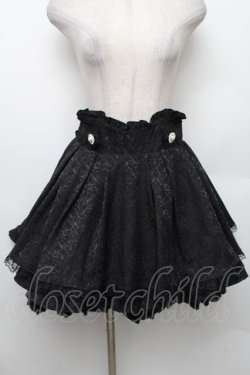 画像1: NOEMIE / 花柄ジャガードフレアスカート  黒 S-26-01-28-055-LO-SK-HR-ZS