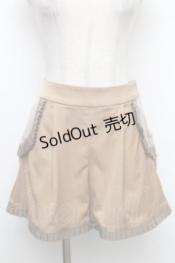 画像1: abilletage / フリルショートパンツ  ベージュ S-26-01-28-056-GO-PA-AS-ZS