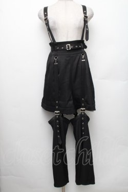 画像1: Amavel / Gothic Punk Nostalgic レッグカバーショートパンツ  黒 S-26-01-28-057-CA-PA-HR-ZS