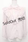 axes femme / アンティーク風フリルブラウス M ピンク S-26-01-28-006-AX-BL-TE-ZS