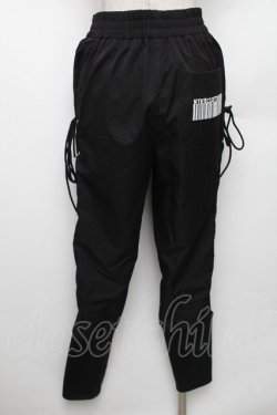 画像2: NieR Clothing / サイド編み上げパンツ F 黒 S-26-01-28-059-PU-PA-TE-ZS