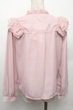 画像2: axes femme / アンティーク風フリルブラウス M ピンク S-26-01-28-006-AX-BL-TE-ZS