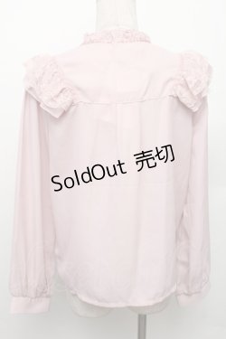 画像2: axes femme / アンティーク風フリルブラウス M ピンク S-26-01-28-006-AX-BL-TE-ZS