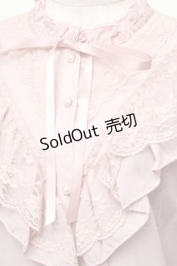 画像3: axes femme / アンティーク風フリルブラウス M ピンク S-26-01-28-006-AX-BL-TE-ZS