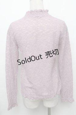 画像2: axes femme POETIQUE / 長袖シアーレーストップス M パープル S-26-01-28-007-AX-TO-TE-ZS