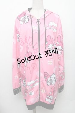 画像1: NieR Clothing / LONG LENGTH ZIP OUTER【マイメロディ×NieRちゃん】 F ピンク S-26-01-28-008-PU-TO-TE-ZS