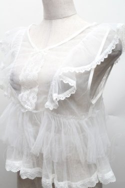 画像3: axes femme / 前後2wayチュールビスチェ F 白 S-26-01-28-001-AX-TO-TE-ZS