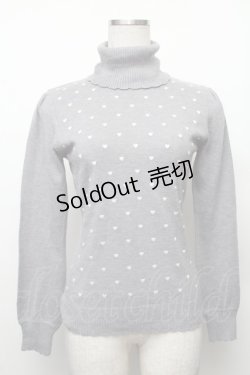 画像1: LOLITA / ハートタートルニット  グレー S-26-01-28-009-LO-TO-HR-ZS