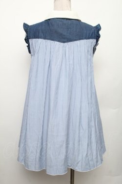 画像2: axes femme / チュニック  白ｘ青 S-26-01-28-010-AX-TO-HR-ZS