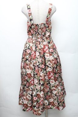 画像2: axes femme Nostalgic / 花柄ジャンパースカート F 黒 S-26-01-28-020-LO-OP-TE-ZS