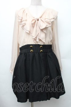 画像1: LOLITA / シフォン切替ワンピース  ベージュｘ黒 S-26-01-28-023-LO-CO-HR-ZS