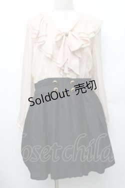 画像1: LOLITA / シフォン切替ワンピース  ベージュｘ黒 S-26-01-28-023-LO-CO-HR-ZS