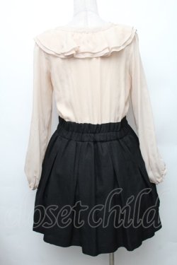 画像2: LOLITA / シフォン切替ワンピース  ベージュｘ黒 S-26-01-28-023-LO-CO-HR-ZS