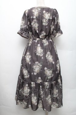 画像2: axes femme / ミルフィーユローズ柄ワンピース M ブラウン S-26-01-28-026-AX-OP-TE-ZS