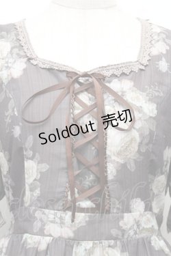 画像3: axes femme / ミルフィーユローズ柄ワンピース M ブラウン S-26-01-28-026-AX-OP-TE-ZS