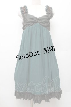 画像1: axes femme / シフォンワンピース  グリーン S-26-01-28-028-AX-OP-AS-ZS