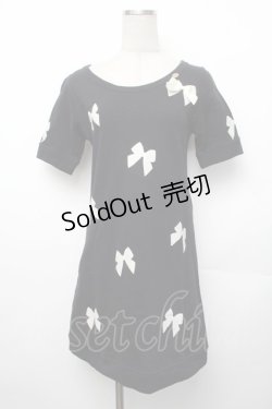 画像1: MILK / リボンワンピース  黒 S-26-01-29-032-ML-SK-AS-ZS