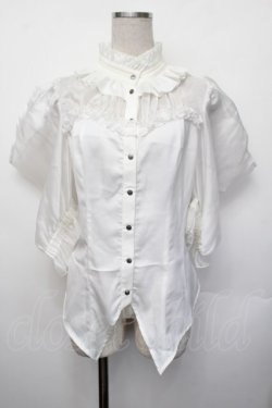 画像1: 星箱Works / ミッドナイトスターオフショルダー半袖ブラウス  白 S-26-01-29-034-0-BL-HR-ZS