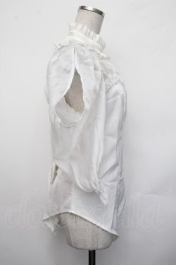 画像2: 星箱Works / ミッドナイトスターオフショルダー半袖ブラウス  白 S-26-01-29-034-0-BL-HR-ZS