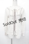 axes femme / 襟付きブラウスカットソー  オフ S-26-01-29-036-AX-TO-AS-ZS