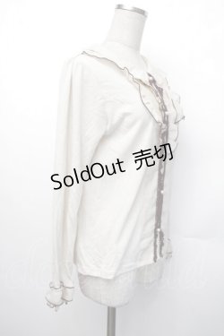 画像2: axes femme / 襟付きブラウスカットソー  オフ S-26-01-29-036-AX-TO-AS-ZS