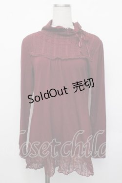 画像1: axes femme / レーシーロングタートル  ワイン S-26-01-29-037-AX-TO-AS-ZS