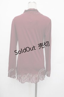 画像3: axes femme / レーシーロングタートル  ワイン S-26-01-29-037-AX-TO-AS-ZS