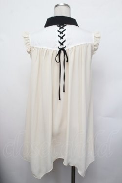 画像4: axes femme / ヨーク刺繍イレヘムチュニック  オフ S-26-01-29-040-AX-TO-AS-ZS