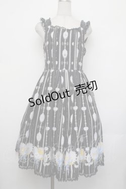 画像1: metamorphose / 思い出のすずらんリボンジャンパースカート  グレー S-26-01-29-042-ME-OP-AS-ZS