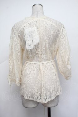 画像4: axes femme / フラワー刺繍レースカーデ/ミュルーズ染織美術館コラボ  オフ S-26-01-29-043-AX-TO-AS-ZS