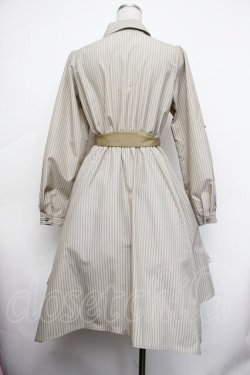 画像3: axes femme / スカーフ柄切換シャツワンピ  カーキ S-26-01-29-044-AX-OP-AS-ZS