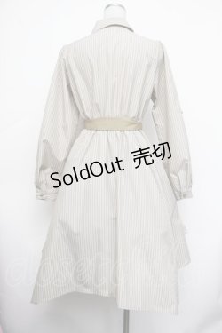 画像3: axes femme / スカーフ柄切換シャツワンピ  カーキ S-26-01-29-044-AX-OP-AS-ZS