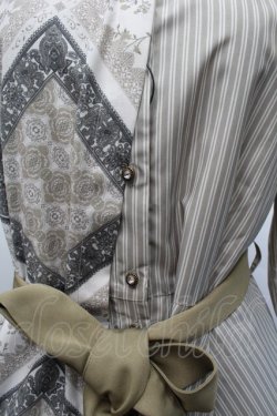 画像4: axes femme / スカーフ柄切換シャツワンピ  カーキ S-26-01-29-044-AX-OP-AS-ZS