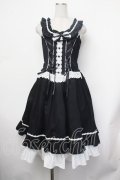 ALICE and the PIRATES / Adelineジャンパースカート  黒ｘ白 S-26-01-29-050-PA-OP-AS-ZS