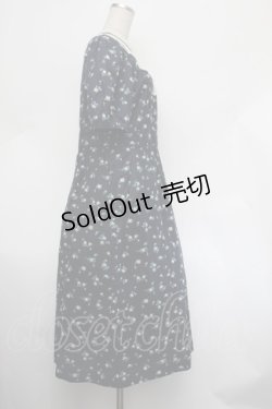 画像2: Jane Marple Dans Le Salon / ローズワンピース  紺 S-26-01-29-051-JM-OP-AS-ZS