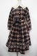 画像1: Jane Marple / Circus EMBカラーシャギーチェックドレス  ベージュｘ紺 S-26-01-29-053-JM-OP-AS-ZS (1)