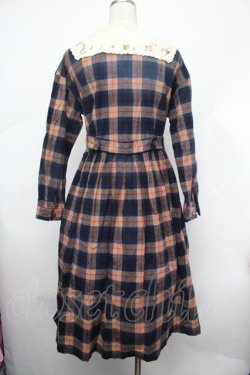 画像4: Jane Marple / Circus EMBカラーシャギーチェックドレス  ベージュｘ紺 S-26-01-29-053-JM-OP-AS-ZS