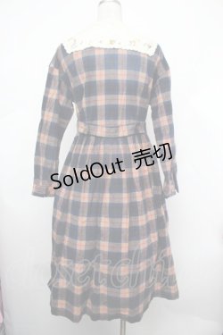 画像4: Jane Marple / Circus EMBカラーシャギーチェックドレス  ベージュｘ紺 S-26-01-29-053-JM-OP-AS-ZS