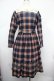 画像4: Jane Marple / Circus EMBカラーシャギーチェックドレス  ベージュｘ紺 S-26-01-29-053-JM-OP-AS-ZS (4)