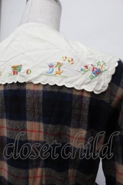 画像5: Jane Marple / Circus EMBカラーシャギーチェックドレス  ベージュｘ紺 S-26-01-29-053-JM-OP-AS-ZS
