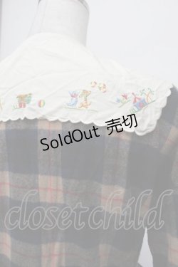 画像5: Jane Marple / Circus EMBカラーシャギーチェックドレス  ベージュｘ紺 S-26-01-29-053-JM-OP-AS-ZS