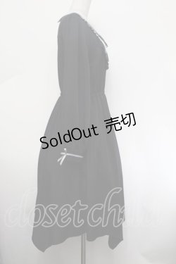 画像2: axes femme / ブロッキング風イレヘムワンピース  黒ｘグレー S-26-01-29-055-AX-OP-HR-ZS