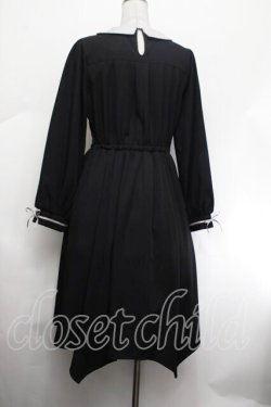 画像3: axes femme / ブロッキング風イレヘムワンピース  黒ｘグレー S-26-01-29-055-AX-OP-HR-ZS