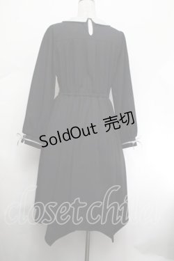 画像3: axes femme / ブロッキング風イレヘムワンピース  黒ｘグレー S-26-01-29-055-AX-OP-HR-ZS